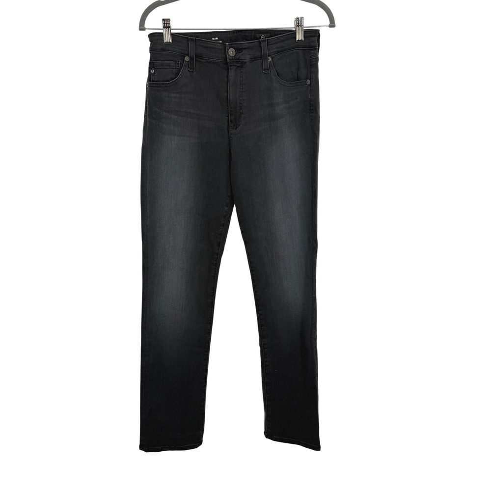 AG Adriano Goldschmied Mari High Rise Straight Jeans Women's 30 Black NWT